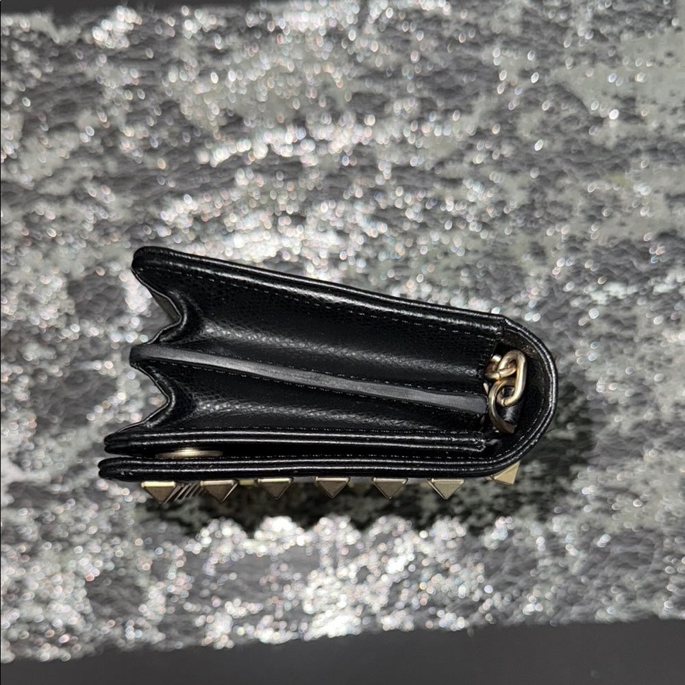 Valentino Black and Gold Studded Clutch - Picture 6 of 7